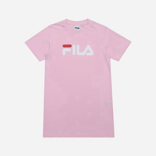 Camisetas Manga Corta Fila Niñas Rosas - Uno S/S - España 761895NHQ